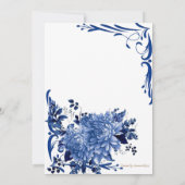 Floral Glow Wedding Invitation Kaart (Achterkant)
