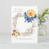 Floral Glow Wedding Set Invitation Card Kaart (Staand voorkant)