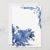 Floral Glow Wedding Set Invitation Kaart (Achterkant)