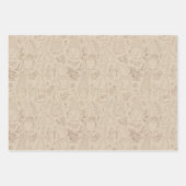 Floral Gnome 3-pack Gift Wrap Inpakpapier Vel (Voorkant 3)