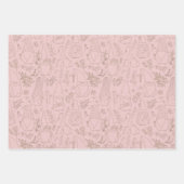 Floral Gnome 3-pack Gift Wrap Inpakpapier Vel (Voorkant 2)