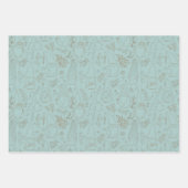 Floral Gnome 3-pack Gift Wrap Inpakpapier Vel (Voorkant)