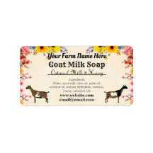 Floral Goat Milk Soap Label - Nigerian Dwarf Dairy