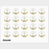 Floral God zegene je religie Ronde Sticker (Vel)