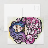 Floral Goddess Briefkaart (Voorkant / Achterkant)