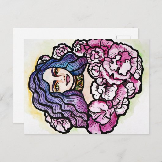 Floral Goddess Briefkaart (Voorkant / Achterkant)