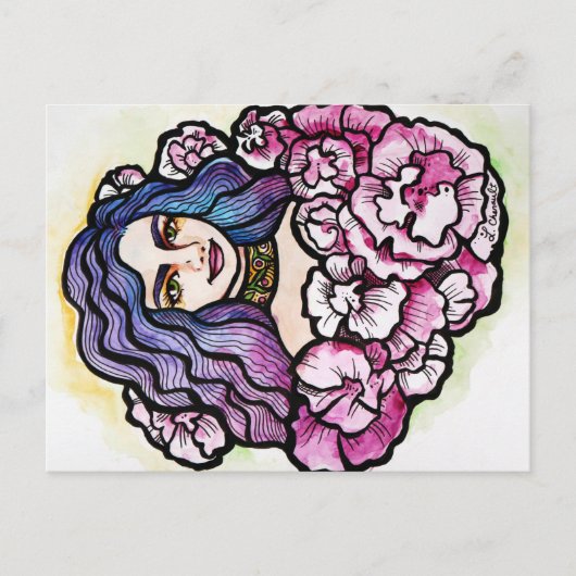 Floral Goddess Briefkaart (Voorkant)