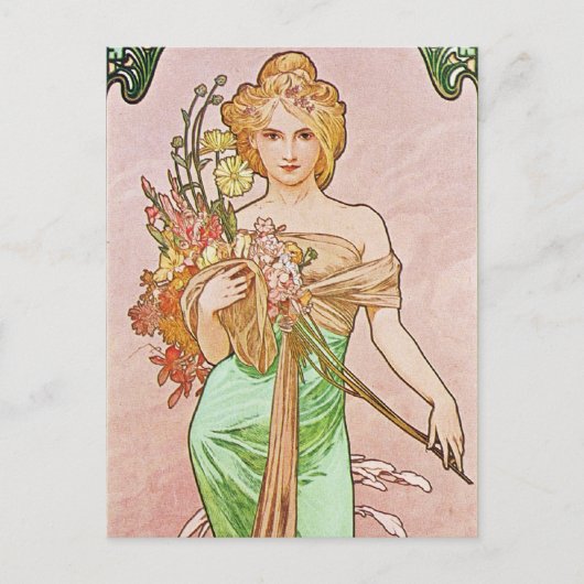 Floral Goddess Briefkaart (Voorkant)