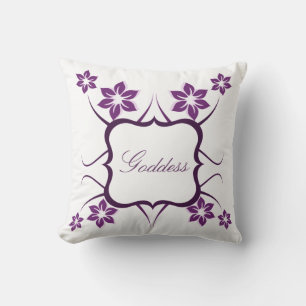 Floral Goddess Pillow, Paars Kussen