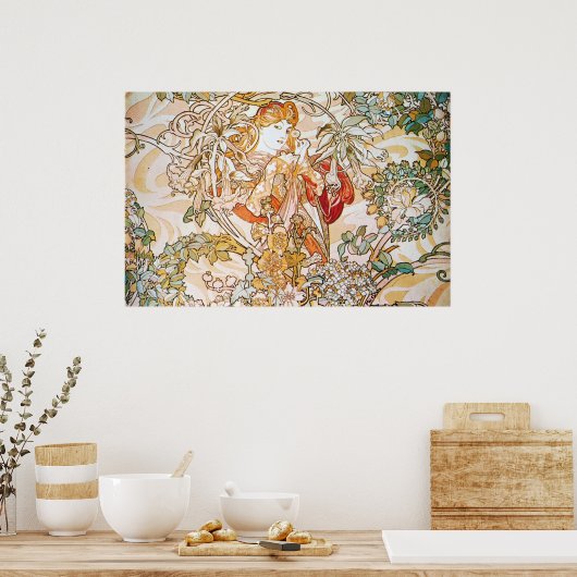 Floral Goddess Poster (Keuken)