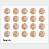 Floral Goddess Ronde Sticker (Vel)