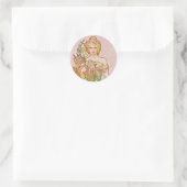 Floral Goddess Ronde Sticker (Tas)