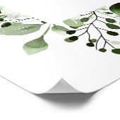 Floral Gold 50e bruiloft Jubileum Welkomstbord Poster (Hoek)