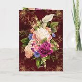 Floral Gold Accepten Christelijk sympathie Kaart (Achterkant)