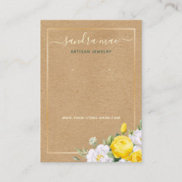 Floral Gold Art Paper Kaart voor sieraden Visitekaartje