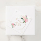 Floral Gold Baby shower Bedankjes Labels (In situ)