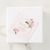 Floral Gold Baby shower Bedankjes Labels (In situ)