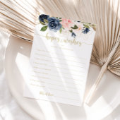 Floral Gold Baby shower Hopft & Wwish Card Briefkaart
