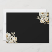 Floral Gold Bewaar de datum Verjaardag Quinceanera Save The Date (Achterkant)