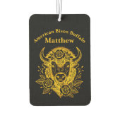 Floral Gold Bison Head Decor Luchtverfrisser (Achterkant)