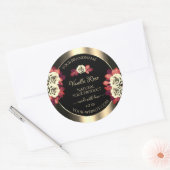 Floral Gold Black Product Labels Red Cream Rozen (Envelop)