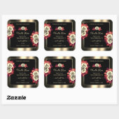 Floral Gold Black Product Labels Red Cream Rozen (Vel)