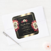 Floral Gold Black Product Labels Red Cream Rozen (Envelop)