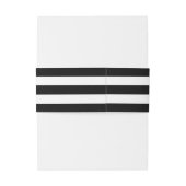  Floral Gold Black White Stripes Wedding Uitnodigingen Wikkel (Achterkant Voorbeeld)