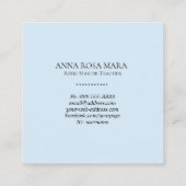 *~* Floral Gold Blue Healer Master Reiki Energy Vierkante Visitekaartje (Achterkant)