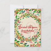 Floral Gold Bourgogne Ivory Wodland Vrijgezellenfe Kaart (Voorkant)