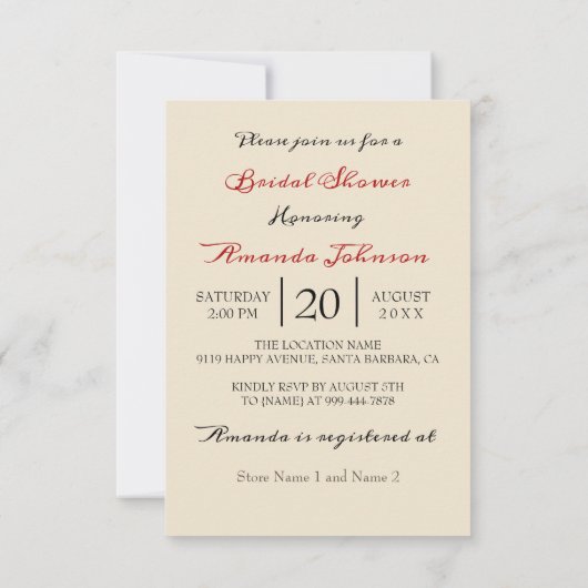 Floral Gold Bourgogne Ivory Wodland Vrijgezellenfe Kaart (Achterkant)