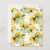 Floral & Gold/BUDGET- Baptism Invitation.  (Achterkant)