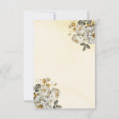 Floral Gold Butterfly Princess Quinceanera Kaart (Achterkant)