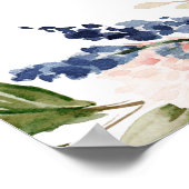 Floral Gold Calligraphy Vrijgezellenfeest Photo Bo Poster (Hoek)