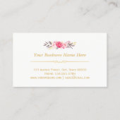 Floral Gold Chic Beauty Salon Loyalty Punch Card (Achterkant)