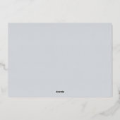 floral gold cross Baptisme foto Folie Feestdagenkaart (Achterkant)