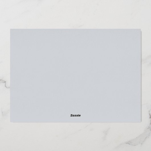 floral gold cross Baptisme foto Folie Feestdagenkaart (Achterkant)