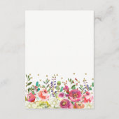 Floral Gold | Details van de bruiloft Informatiekaartje (Achterkant)