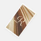 Floral Gold Draped Fabric Monogrammed Servet (Hoek)