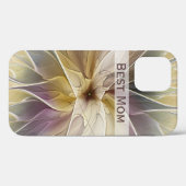 Floral Gold Eggplant Abstract Fractal Best Mama Case-Mate iPhone Case (Achterkant (horizontaal))