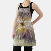 Floral Gold Eggplant Abstract Fractal Best Mama Schort (Insitu)