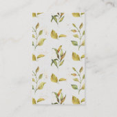 floral gold elegant Baby shower Advies Informatiekaartje (Achterkant)