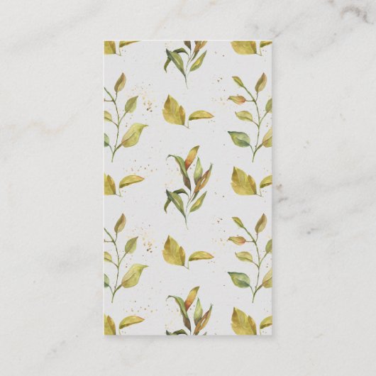 floral gold elegant Baby shower Advies Informatiekaartje (Achterkant)