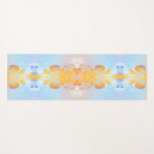 Floral Gold en Blue Third Eye totem Yogamat (Voorkant (horizontaal))