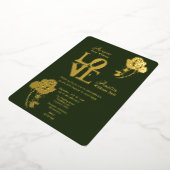 Floral Gold Foil Folie Invitation Folie Uitnodiging (Gedraaid)