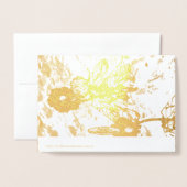 Floral Gold Foil Wedding Ceremony Uitnodiging (Met envelop)