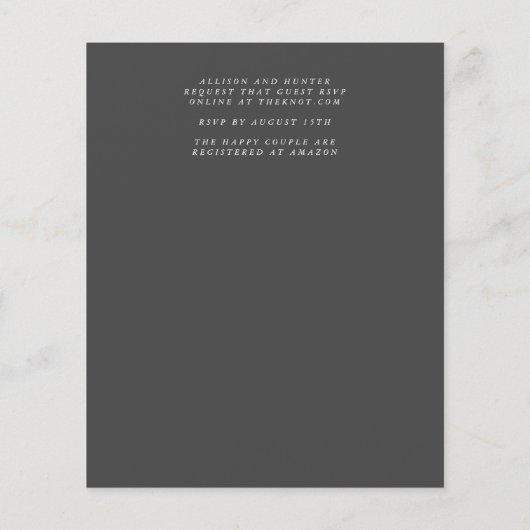 Floral gold Folie Weddenschap Flyer (Achterkant)