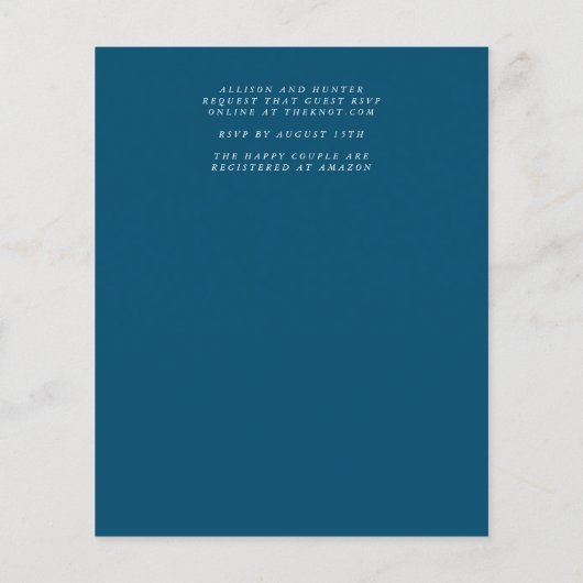 Floral gold Folie Weddenschap Flyer (Achterkant)