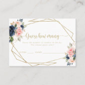 Floral Gold Geometric raden hoeveel gamekaart Visitekaartje (Voorkant)