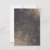 Floral Gold Glitter Bruiloft RSVP (Achterkant)